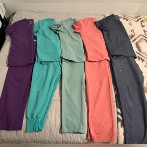 5 pair of small Figs Scrubs
